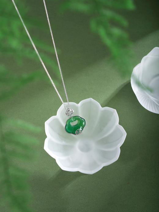 子佩集【福华如意】银S925套链【TL016432】绿玉髓02511 商品图4