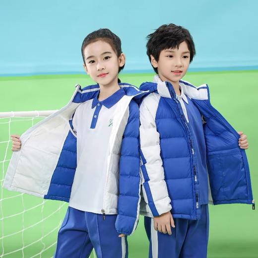 创童深圳校服小学生冬装羽绒服外套男女长袖90白鸭绒御寒保暖服 商品图4