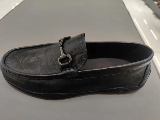 【云粉节】BF楼千百度男鞋2026新款潮流头层牛皮真皮男士商务休闲时尚软底一脚蹬豆豆鞋A26116354吊牌价1099活动价747 商品图1