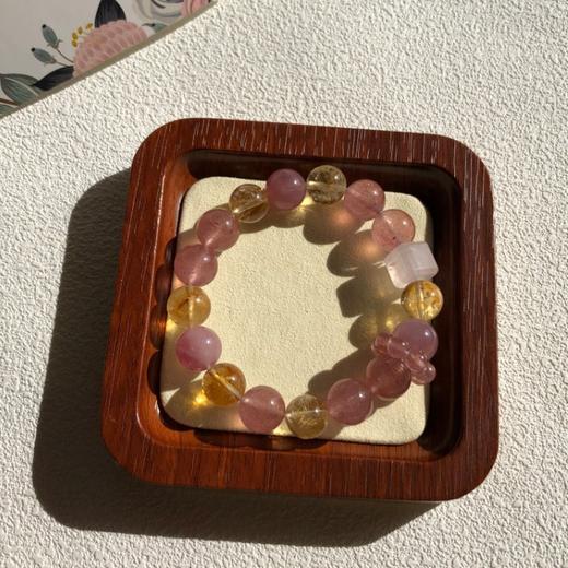 钻石豪门13000积分天然草莓晶黄塔晶原创水晶手串 商品图3