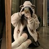 【GZ】无忧购可爱刺绣小熊耳朵羊羔毛夹棉外套女6636# 商品缩略图4