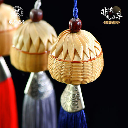 #非遗礼遇季#【成都手作 道明竹编】竹报平安挂颜色随机 汽车挂饰吊饰摆件【非物质文化遗产】【手工编制】清仓活动售完即止 商品图5