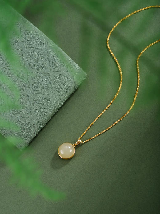 子佩集【江山如画】银S925套链【DZ07160】千里江山镀金晴水玉项链古法银2511 商品图4