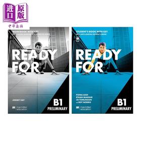 【中商原版】麦克米伦2025新版剑桥PET考试备考学生用书+练习册套装 含答案配电子书 Ready for B1 Preliminary Students Book