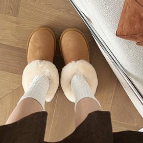 【真皮毛】保暖又好看【厚底三防毛绒雪地靴】百搭款式不挑人❄️栗色耐脏又经典🤎沙色百搭又温柔！厚底5cm小个子也友好