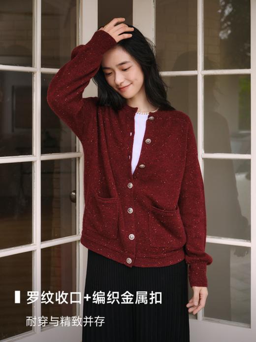 【本月重磅】康赛妮彩点100%山羊绒开衫FCF3CSC070 商品图4