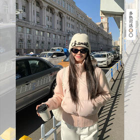 西遇立领针织拼接棉衣棉服女2025年冬季新款小个子短款假两件外套SS051925