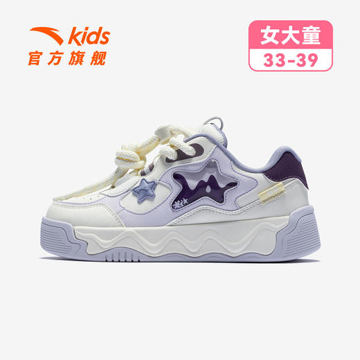 奶昔丨安踏儿童板鞋女童鞋2026春季新款校园小白鞋儿童运动鞋滑板322618013 商品图1