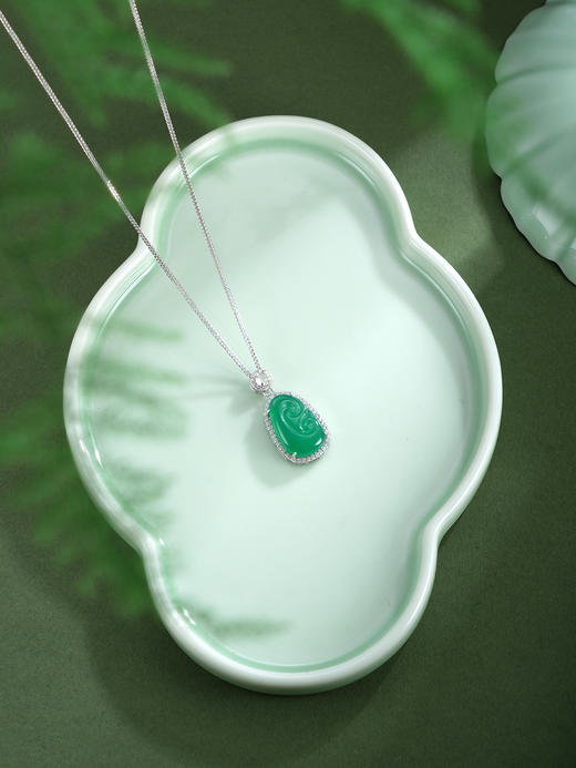 子佩集【清欢如意】银S925套链【TL016430】绿玉髓02511 商品图4