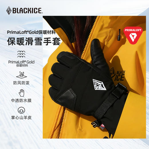黑冰男女士金标p棉保暖手套冬季单双板滑雪骑行防泼水Z2306 商品图2