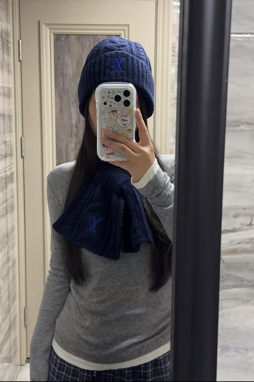 驴家 花编织针织帽围巾套装（COCO） 商品图1