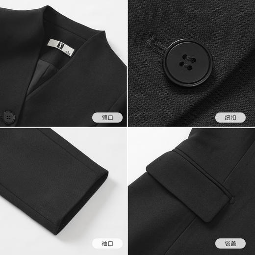 IWY/黑色高级感西装套裙女职业装通勤ol风修身显瘦商务西服正装25CS876 商品图1