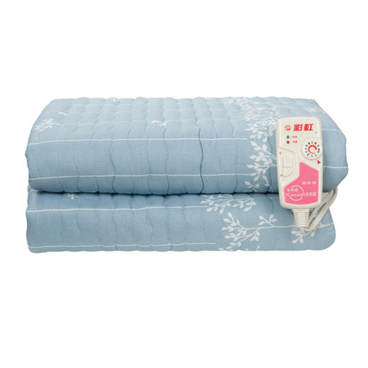 彩虹单面纯棉自动控温（长1.6*宽1.0米）电热毯1503(单人单面纯棉)【花色随机】 商品图1