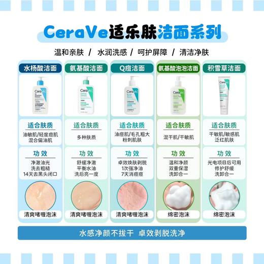 CeraVe适乐肤氨基酸洗面奶洁面乳 男女中性油性温和保湿清洁 商品图2