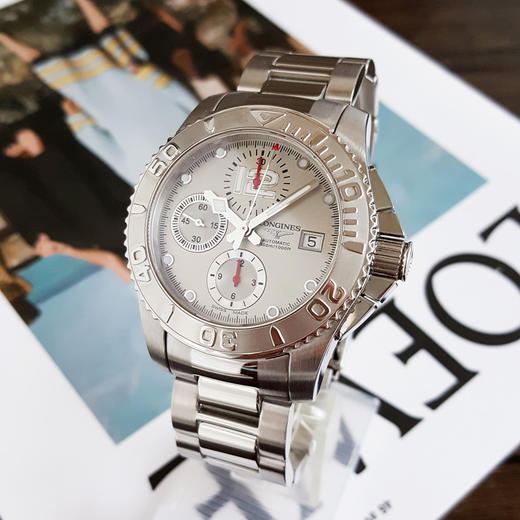 【95新】LONGINES 浪琴L3.673.4.76.6自动机械机芯日期显示；计时41MM（男款）康卡斯系列精钢 261125TJ20 商品图2