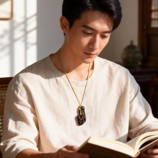 佛丨天然芽庄沉香包金吊坠 沉水级 SP3916 商品图1