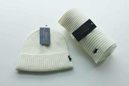 高品质两件套装外贸polo小马标帽子和围巾2件套装，冬季厚实保暖防护套装.如图7⃣️色 商品图3