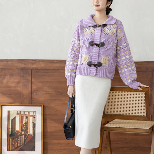 苏苏姐家念念开衫手工DIY钩针衣服毛线团自制羊毛线外套材料包 商品图2