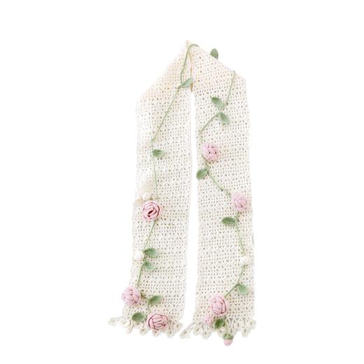 苏苏姐家玫瑰花藤围巾手工diy钩针编织礼物羊毛线毛线团材料包 商品图4