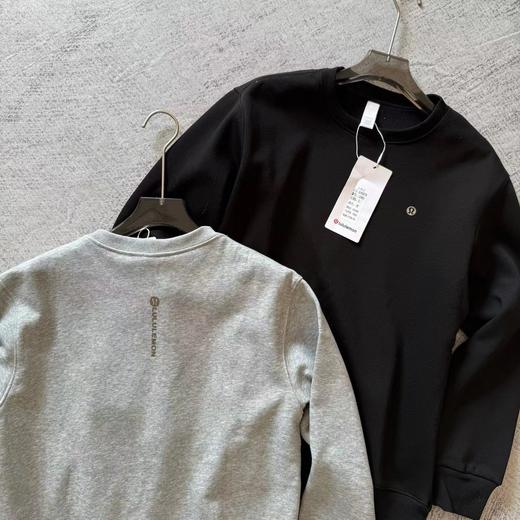 D120407胸前小标运动加绒圆领卫衣冬季打底衫上衣男款 商品图5