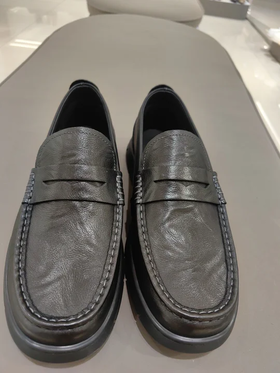 【云粉节】BF楼千百度男鞋秋季新款真皮一脚蹬豆豆鞋商务正装休闲皮鞋乐福鞋A26133132吊牌价1199活动价815