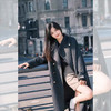 西遇双排扣中长款毛呢大衣女冬季新款韩系立领宽松呢料外套SS051931 商品缩略图3