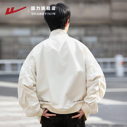 回力外套男款2025秋季新款三防美式立领男士棒球服飞行员冲锋夹克 商品图1