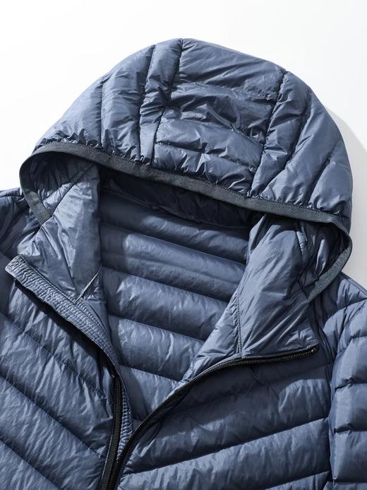 D120401保暖不臃肿！90白鸭绒排骨羽绒服可收纳轻量化户外运动休闲连帽羽绒服！ 商品图13