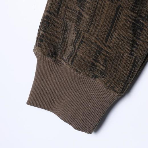 WY1461SDSA秋冬新款痞帅男装潮牌撞色编织印花半拉链立领连帽卫衣百搭 商品图4