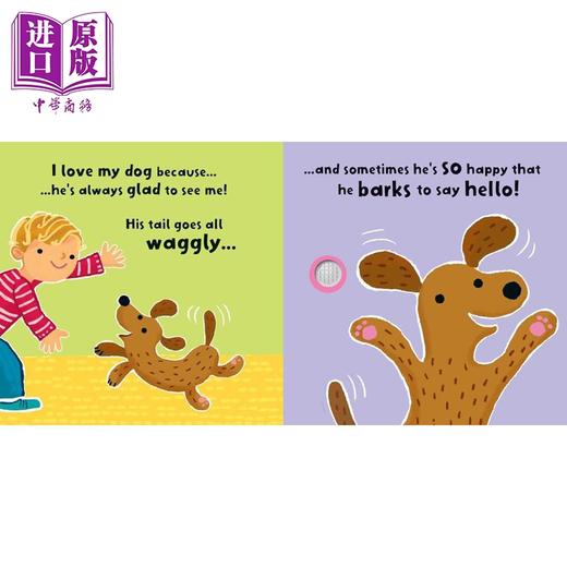 预售 【中商原版】发声书 小狗 Dogs & Puppies Sound Book 英文原版 儿童纸板书 亲子低幼绘本故事幼儿图画书 进口童书 0-3岁  商品图1