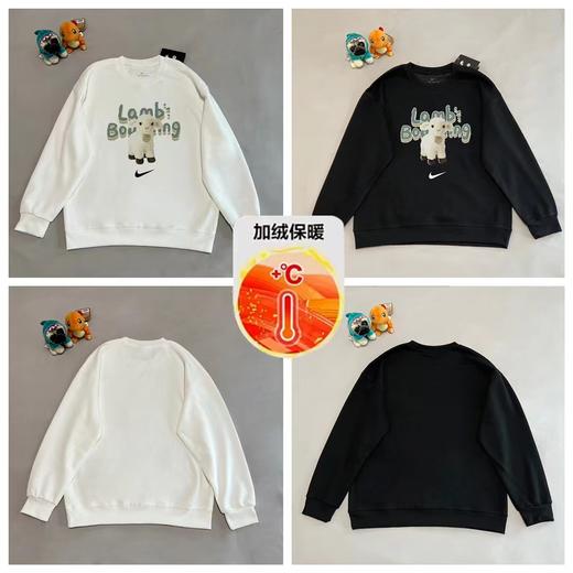 D120421加绒加厚2025冬季新款卡通小绵羊抓绒保暖圆领卫衣 商品图8
