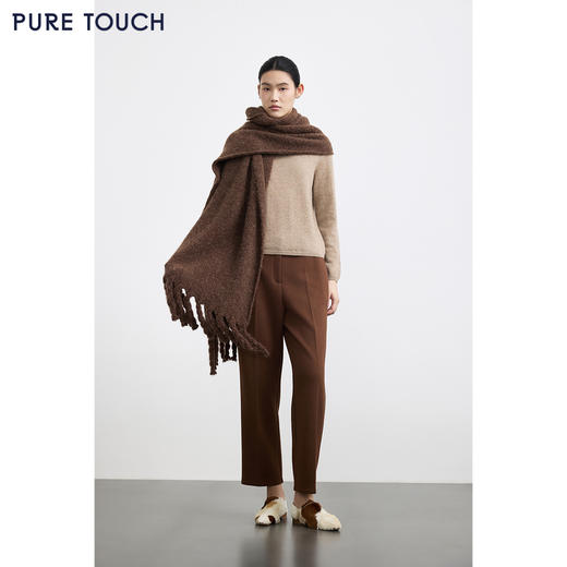 商场同款PURE TOUCH女装25秋冬新款羊驼毛混纺围巾227*52cm 商品图0