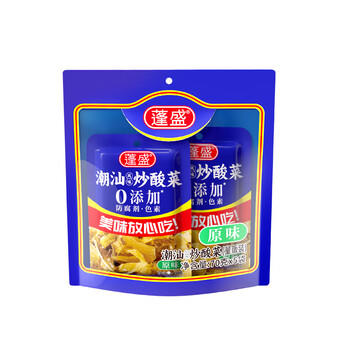 蓬盛潮汕炒酸菜原味70g*5袋 爽脆下饭菜 0添加防腐剂 即食咸菜 小包装 /粮油调味 /调味品 /榨菜/酱腌菜 商品图8