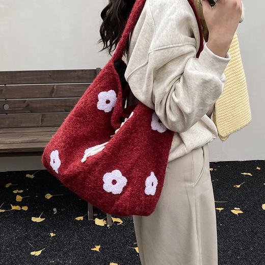 【甜美可爱减龄❗️提升日常幸福感】秋冬新款ins花朵单肩氛围感小众手提布包大容量韩版学生托特包。jb 商品图1