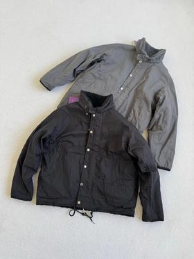 D120426男女排扣立领夹克外套紫标双面穿抓绒夹克