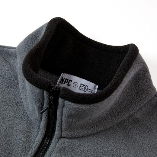 NPC潮牌口袋字母刺绣双面摇粒绒拉链衫男夹克双头拉链NP4BTJ07 商品图1