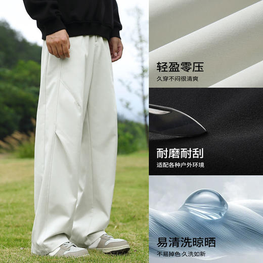 回力休闲裤男款直筒长裤2025秋季新款宽松阔腿美式工装裤运动卫裤 商品图2
