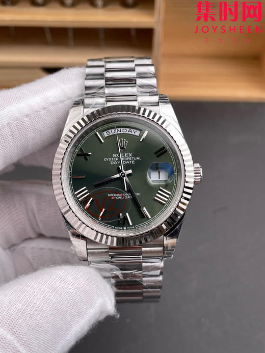 VS配重版 重量180克+ 绿罗马DD 劳力士星期日历型系列 薄荷绿 V2版 丹东3255机 三珠带 男士腕表 日志40mm 商品图0