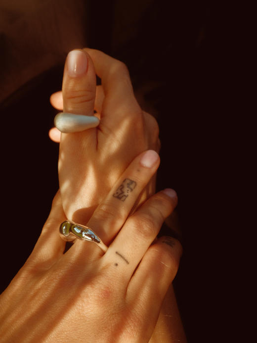 MIMAN｜Belly Ring M [ 闭口戒指 ]【烧白银】 商品图0