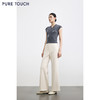 商场同款PURE TOUCH女装25秋冬新款高腰阔腿裤百搭休闲白色长裤 商品缩略图3