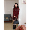 鹿向南「暗恋旋律」红色长袖毛衣冬季款显瘦半身裙小众时尚套装女 商品缩略图1