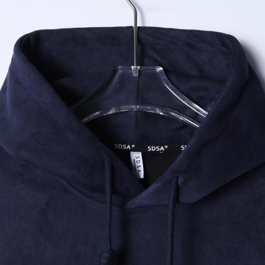 WY1470SDSA男士秋冬新款痞帅男装潮牌简约植绒拼接撞色连帽卫衣百搭宽松 商品图3