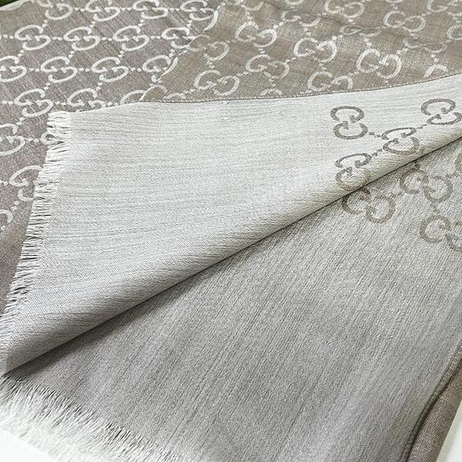 【双12特惠】【送礼盒礼袋】Gucci古驰织花羊毛真丝围巾 送闺蜜 生日礼物教师节礼物 商品图4