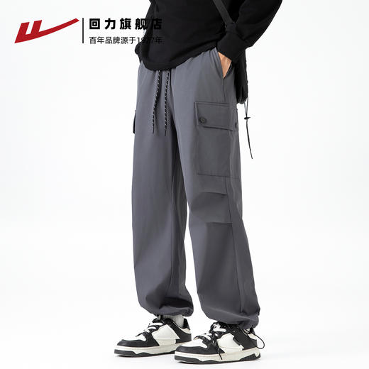 回力工装裤男款春秋2025新款男士休闲宽松直筒裤伞兵冲锋长裤子男 商品图4
