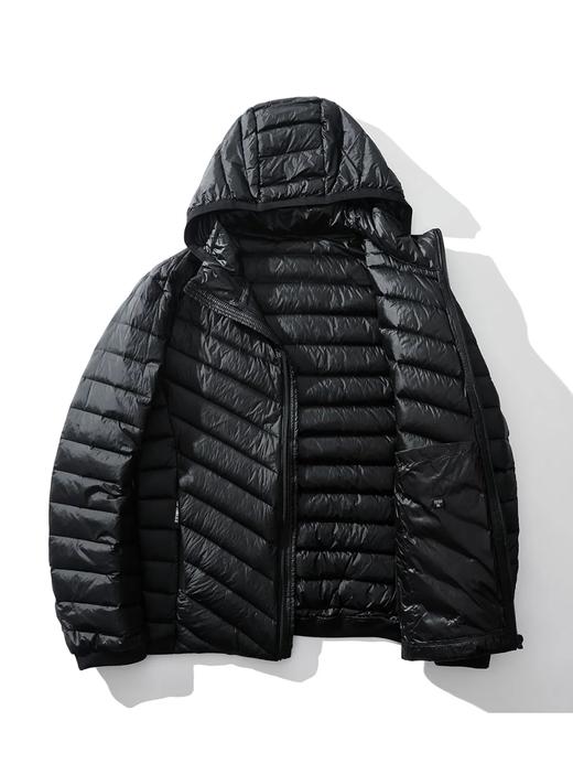 D120401保暖不臃肿！90白鸭绒排骨羽绒服可收纳轻量化户外运动休闲连帽羽绒服！ 商品图11