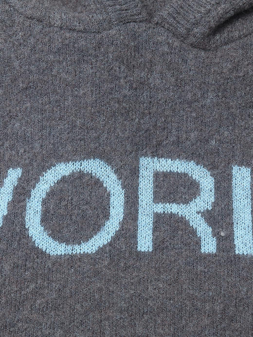 深灰连帽卫衣连衣裙套装 字母印花宽松针织两件套 休闲慵懒风秋冬舒适穿搭套组 商品图3