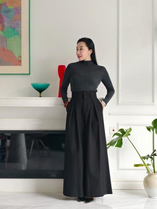 半高领羊绒衫-远山黛 商品图5