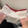 【云感贴身❗️韩系甜美内裤】磨毛质感，手感软糯亲肤棉，腰头拼接蕾丝，加长档吸湿透气，10A透气加长底裆可爱印花中腰包臀全棉内裤QQ 商品缩略图4