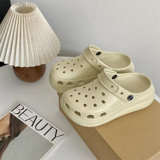 女士洞洞鞋EVA夏季增高厚底外穿防滑包头拖鞋【WG25261】 商品图2