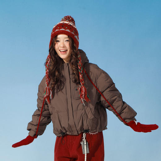 手臂拉链短款羽绒服外套-纪念日百货门店同款166552278 商品图0